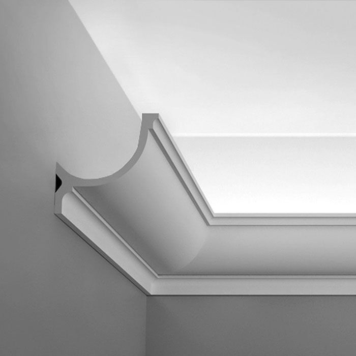 Карниз потолочный из полиуретана с подсветкой Orac Décor C902 для скрытого освещения - 2000*103*103 мм