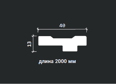 Карниз потолочный Европласт полиуретан 1.50.298 - 2000*13*40 мм