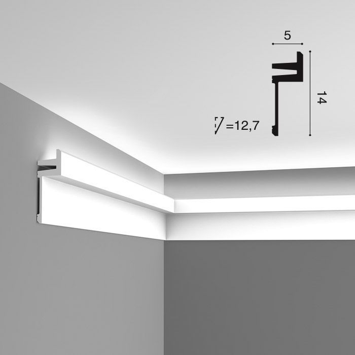 Карниз потолочный из полиуретана Orac Décor C382 для скрытого освещения - 2000*140*50 мм