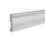 Плинтус напольный Лдф белый Ultrawood - Base 020 - 2,44м с кабель-каналом - 2400*60 мм