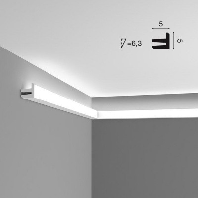 Карниз потолочный из полиуретана Orac Décor C380 для скрытого освещения - 2000*50*50 мм