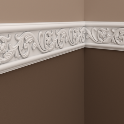 Гибкий настенный молдинг Европласт полиуретан 1.51.325 - 2000*125*15 мм