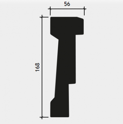 Архитрав фасадный декор Европласт полиуретан 4.04.101 - 2000*168*56 мм